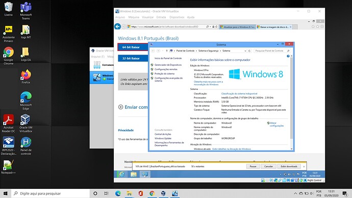 Windows 10 e Virtual Box