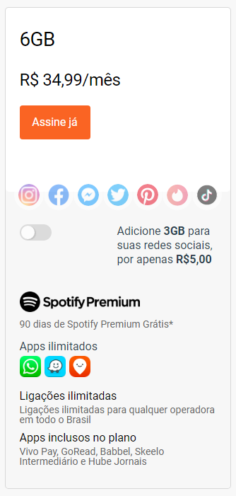 TIM inclui redes sociais gratuitas no TIM Controle por R$ 49,99