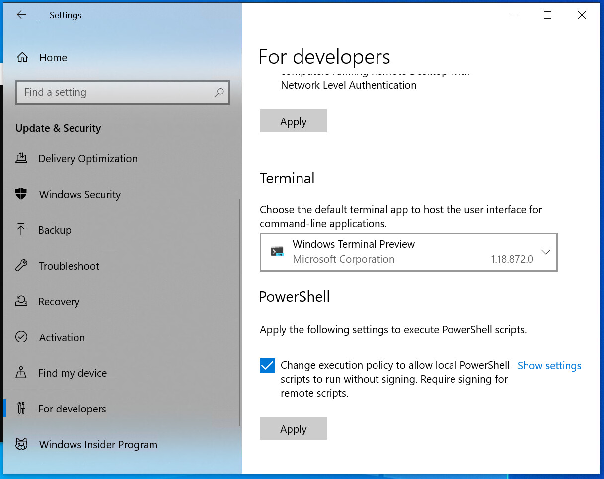 Perguntas frequentes sobre o Terminal do Windows